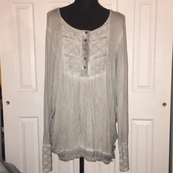 Knox Rose Tops - Grey Long Sleeve